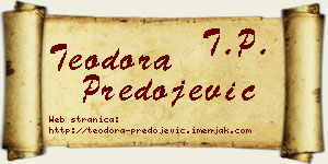 Teodora Predojević vizit kartica